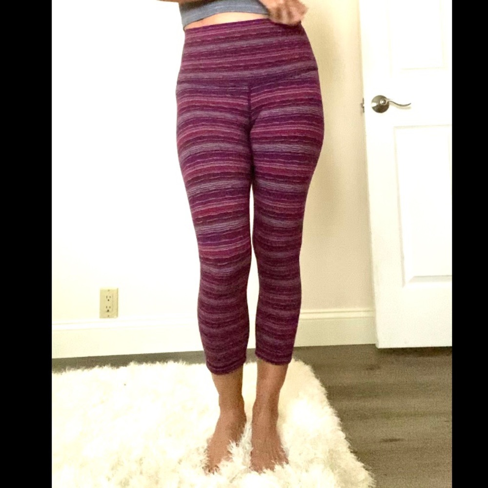 Lululemon Nylon Lycra Leggings Burgundy M